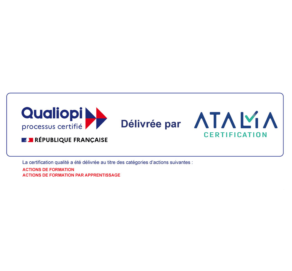 Logo Qualiopi Actions de formation et Actions de formation par apprentissage